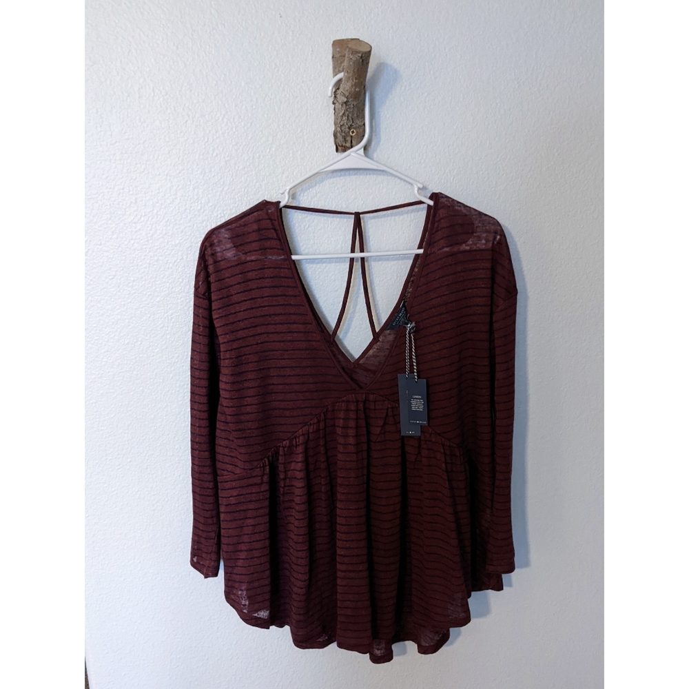 Lucky Brand Sheer Flowy Top